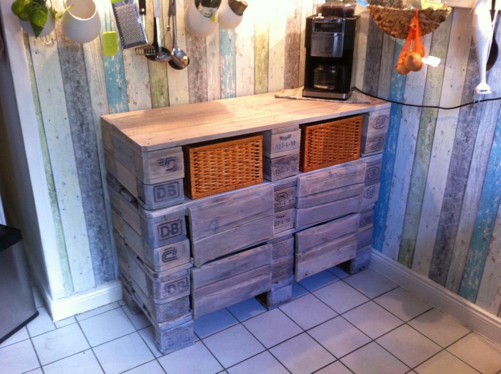Schrank aus europaletten küchenschrank, palettenversion ...