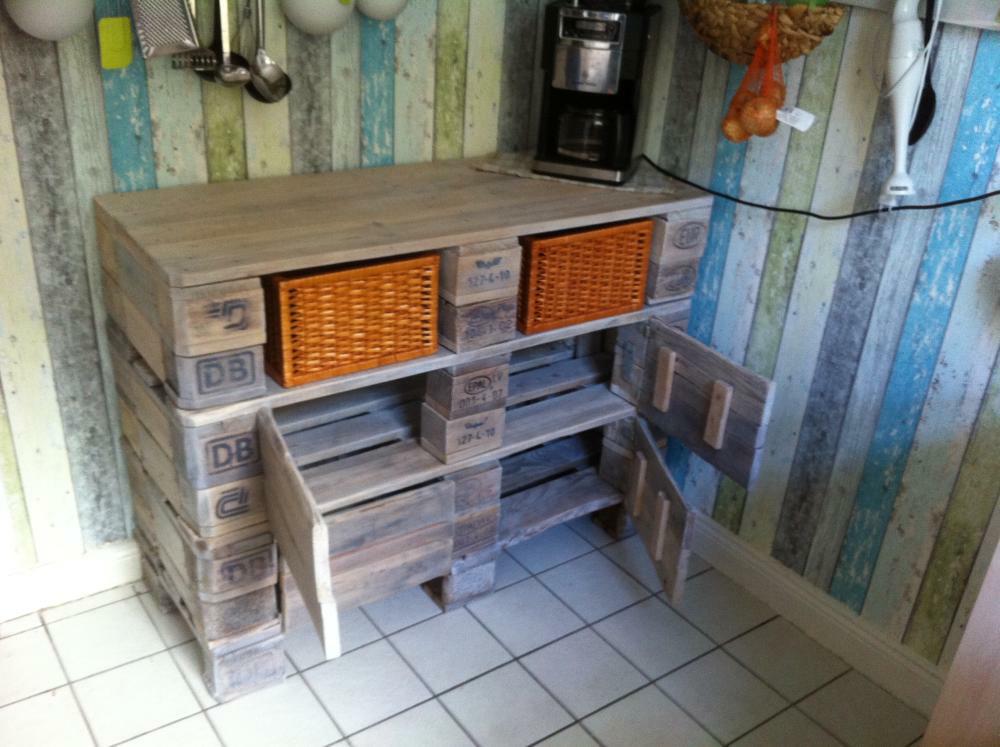 Schrank aus europaletten küchenschrank, palettenversion ...